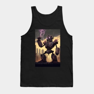 Giant robot attacking the city - Japanese style Tank Top